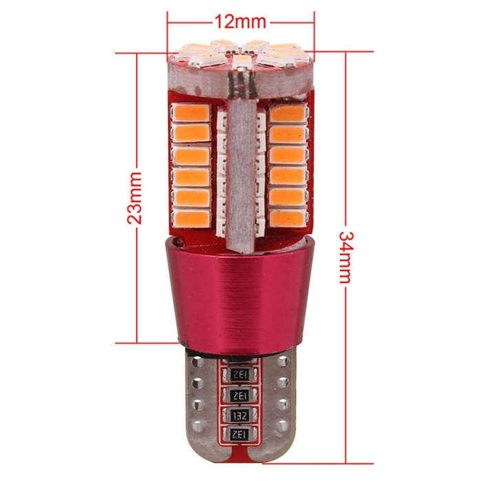 2 PCS T10 5W 285LM Pink Light 57 SMD 4014 LED Error-Free Canbus Car Clearance Lights Lamp, DC 12V