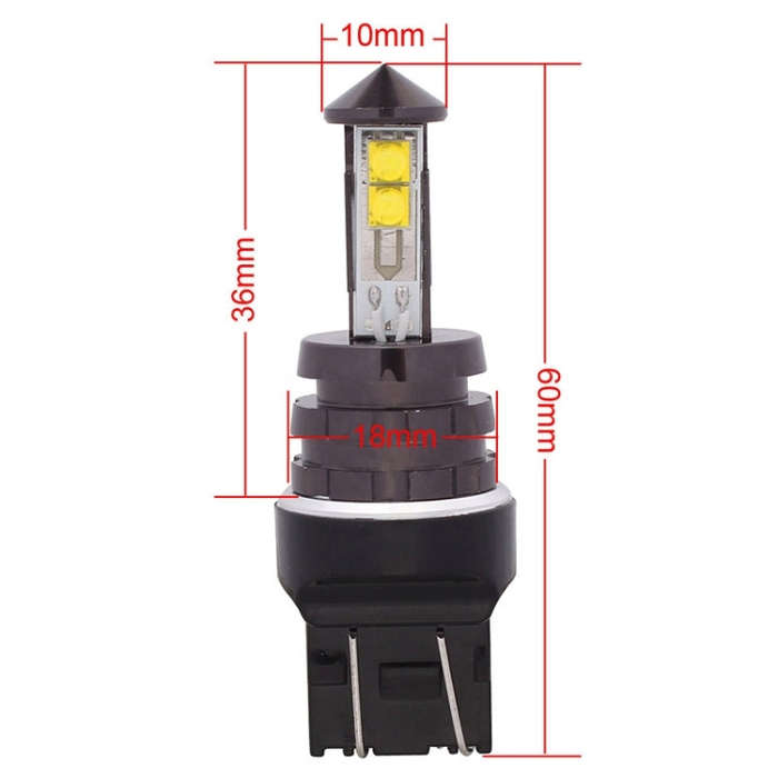 T20 7443 20W 800LM White Light 4 XT-E LED Car Brake Light Daytime Running Light Bulb, DC 12-24V