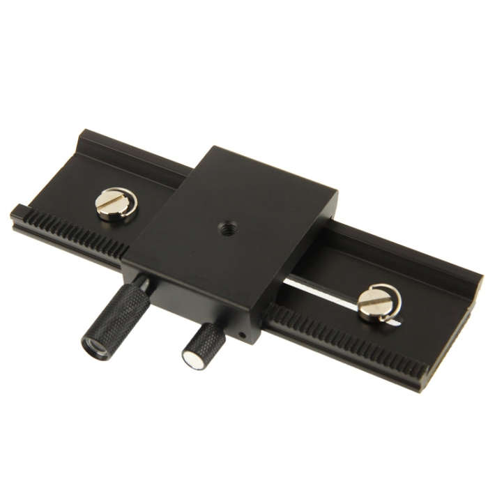 2-way Macro Focus Rail Slider Long-type Tripod Head Plate(Black)