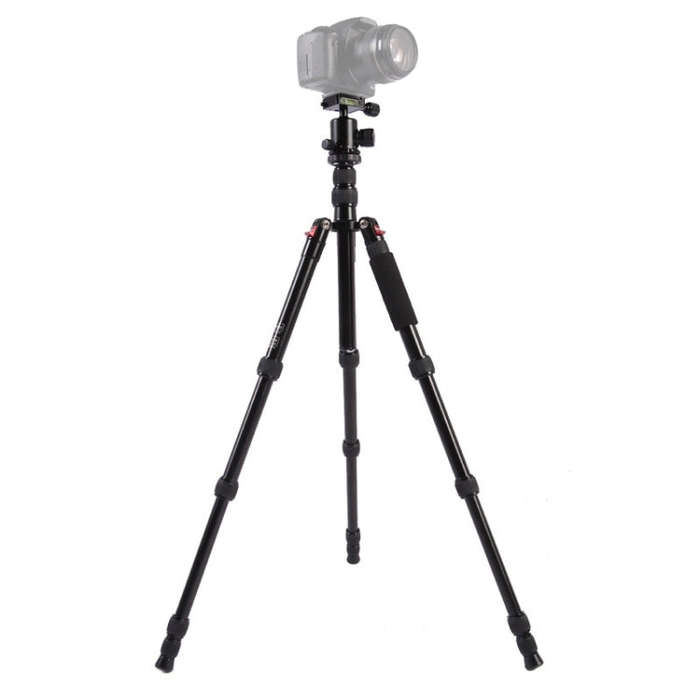 Triopo MT-2505C Adjustable Portable Aluminum Tripod (Gold) with NB-1S Ball Head (Black) for Canon...
