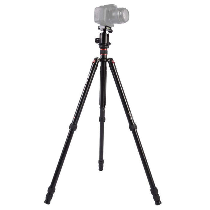 Triopo MT-2804C Adjustable Portable Aluminum Tripod (Gold) with NB-2S Ball Head (Black) for Canon...