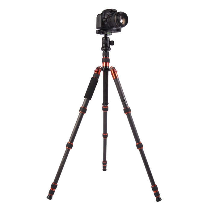 Triopo GT-2505x8.C Adjustable Portable Carbon Fiber Tripod with B-1 Aluminum Ball Head for Canon ...