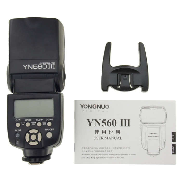 YN-560 III Ultra-long-range Wireless Flash Speedlite with Metal Hot Shoe for Canon / Nikon / Pent...