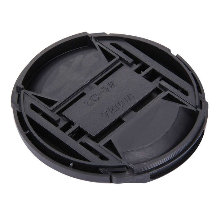 72mm Center Pinch Camera Lens Cap(Black)