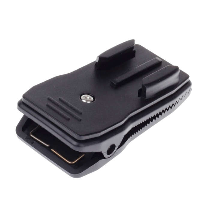 360 Degree Rotation J Shape Backpack Hat Clip Fast Clamp Mount for Xiaomi Yi Sport Camera(XM17)