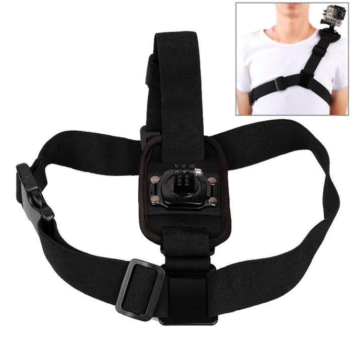 360 Degree Rotary Special Sports Single Shoulder DV Chest Belt for GoPro, Insta360, DJI and Other...