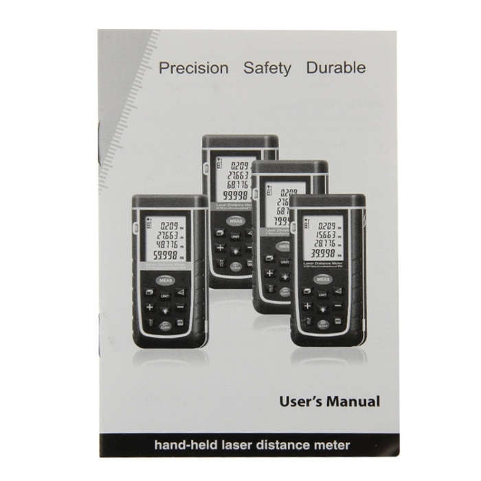 RZ-A60 1.9 inch LCD 60m Hand-held Laser Distance Meter with Level Bubble