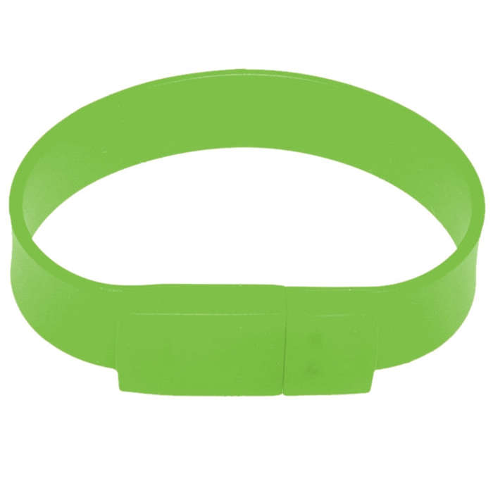 16GB Silicon Bracelets USB 2.0 Flash Disk(Green)