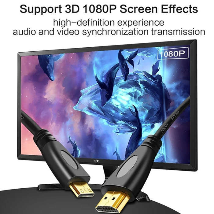 1.4 Version, Gold Plated 19 Pin HDMI Male to HDMI Male Coiled Cable, Support 3D / Ethernet, Lengt...