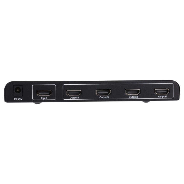 1080P 1x4 HDMI Splitter, 1.4 Version, EU Plug(Black)