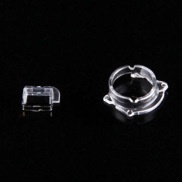 100 PCS Transparent Plastic Camera Lens Frame for iPhone 5 & 5S & 5C(Transparent)