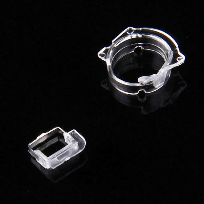 100 PCS Transparent Plastic Camera Lens Frame for iPhone 5 & 5S & 5C(Transparent)