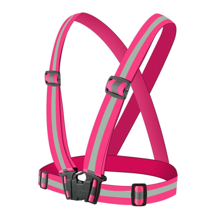 Night Riding Running Flexible Reflective Safety Vest(Magenta)