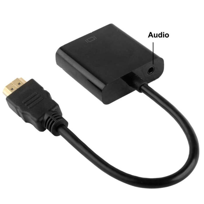 24cm Full HD 1080P HDMI to VGA + Audio Output Cable for Computer / DVD / Digital Set-top Box / La...