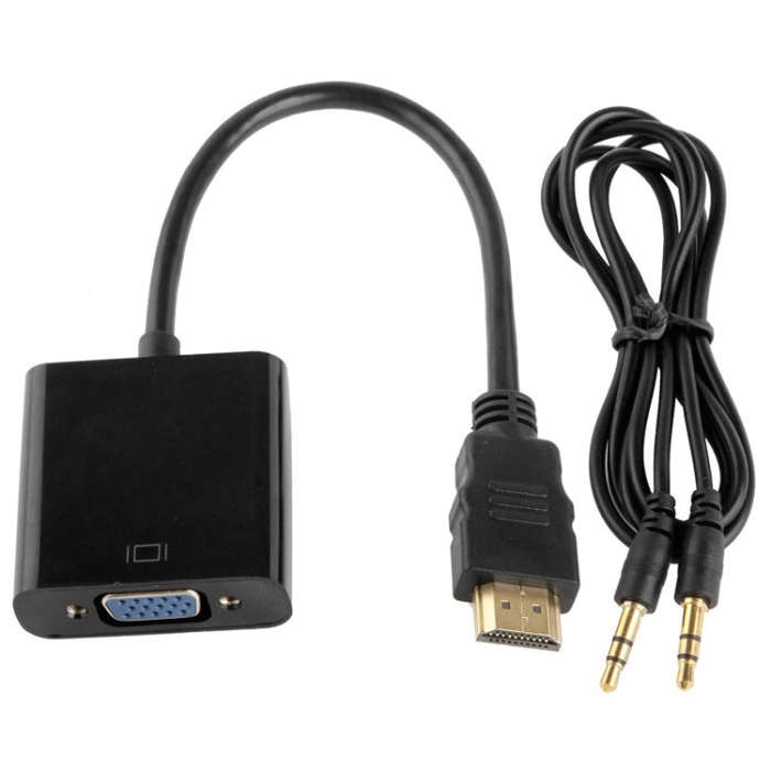 24cm Full HD 1080P HDMI to VGA + Audio Output Cable for Computer / DVD / Digital Set-top Box / La...