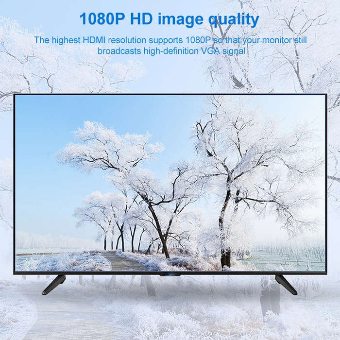 Full HD 1080P VGA to HDMI Adapter, 1.3 Version HDMI Standard(Black)