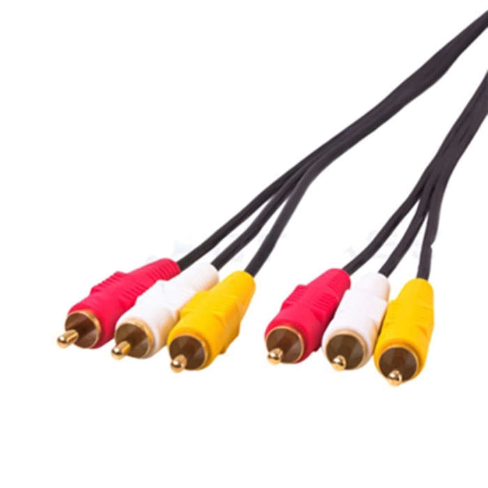 Normal Quality Audio Video Stereo RCA AV Cable, Length: 3m