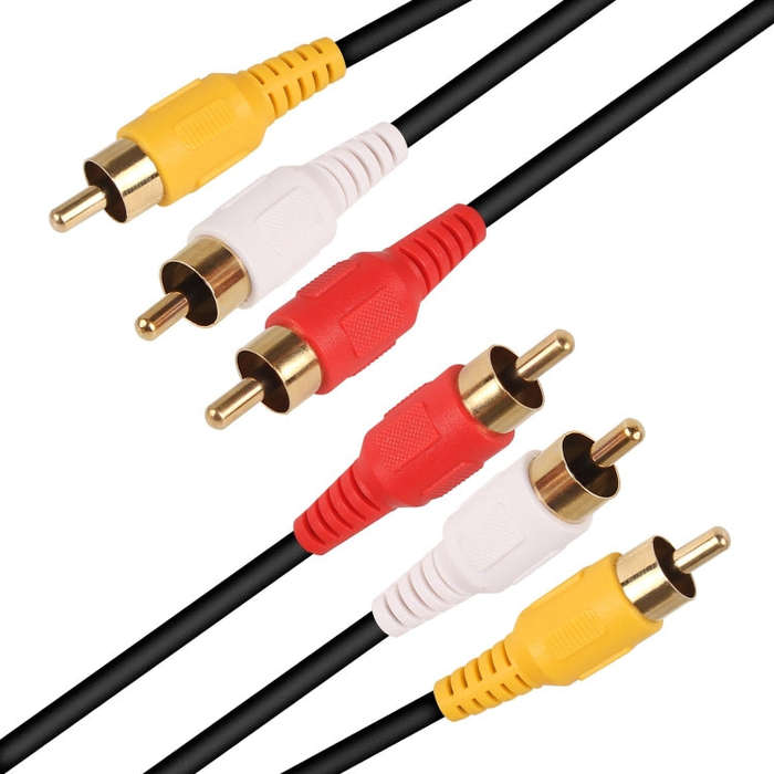 Normal Quality Audio Video Stereo RCA AV Cable, Length: 1.5m
