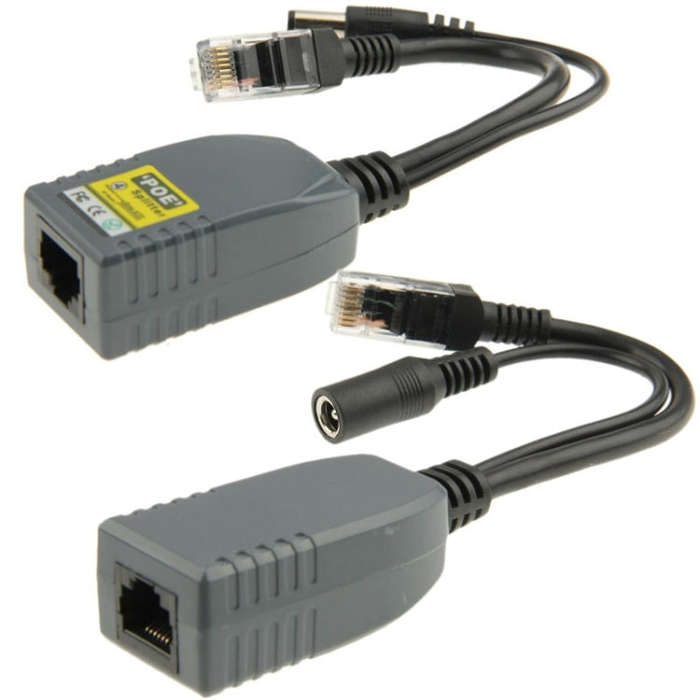2 PCS 904, 4 Cores Power Over Ethernet Passive POE Splitter Injector Adapter Cable Kit for IP Cam...