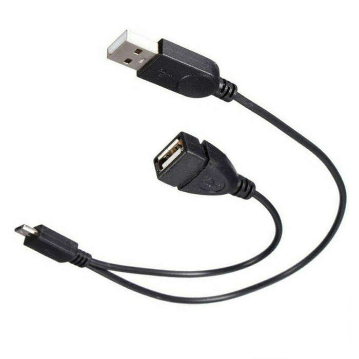 Micro USB to USB 2.0 Male & USB 2.0 Female Host OTG Converter Adapter Cable, Length: About 30cm(B...