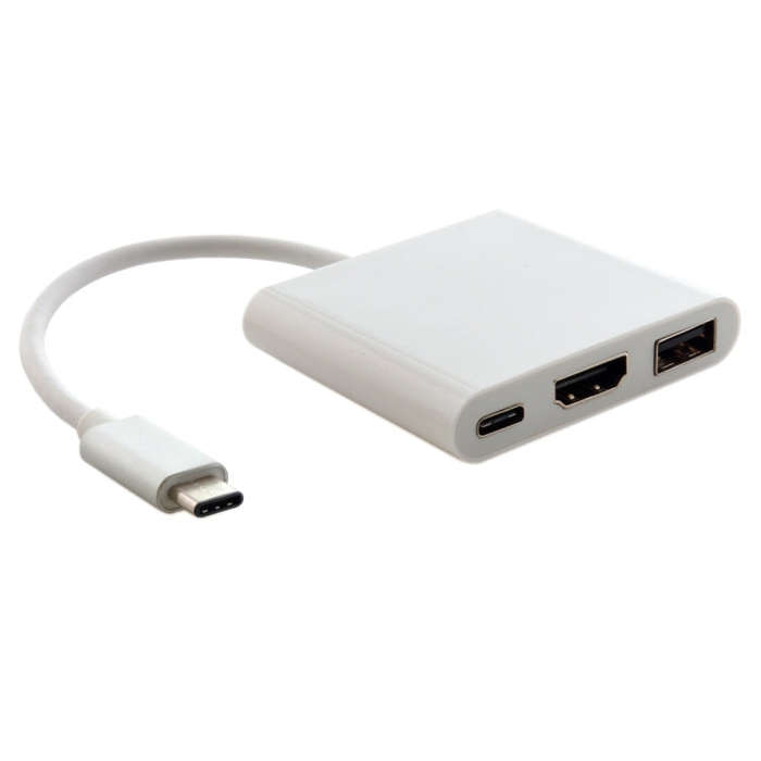 3 in 1 USB Type C to HDMI Adapter Cable, For MacBook 12 inch 2015 Version, Google Chromebook Pixe...