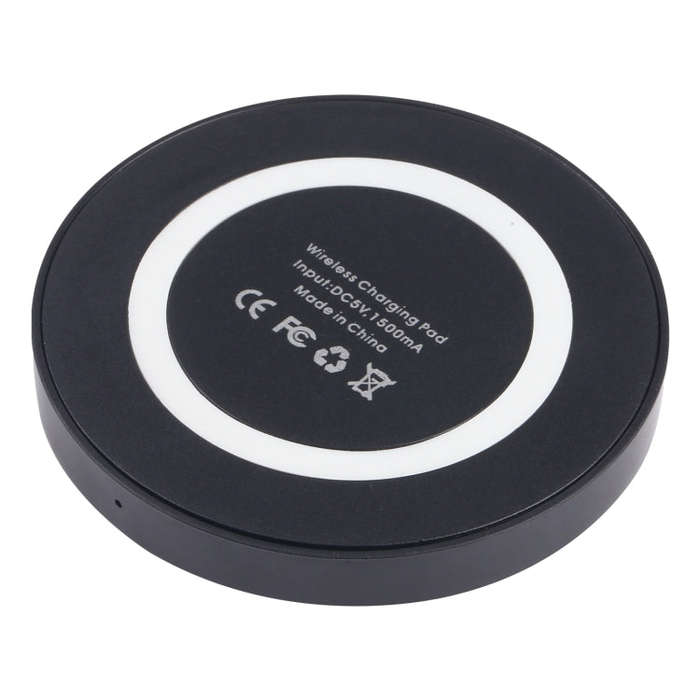 5W Universal QI Standard Round Wireless Charging Pad (Black + White)