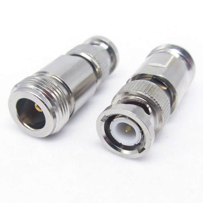 Nickel Plated UG-255/U BNC Plug To UHF Jack Connector