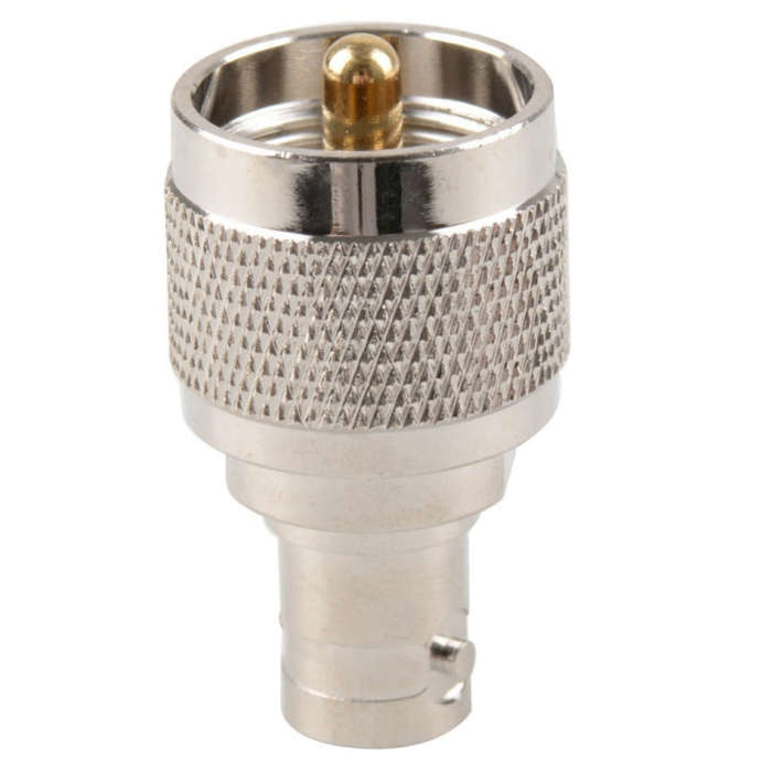 UG-273 UHF Male Plug To BNC Female Plug Nickel Plating Connector Adapter
