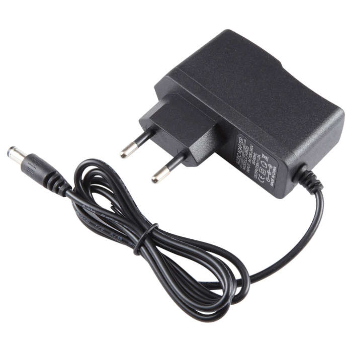 EU Plug AC 100-240V to DC 6V 2A Power Adapter, Tips: 5.5 x 2.1mm, Cable Length: 1.1m(Black)