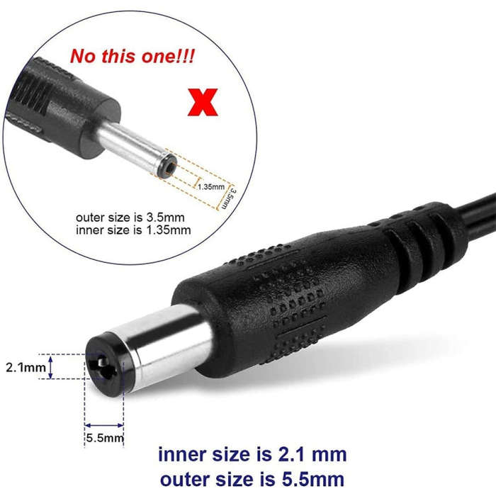 EU Plug AC 100-240V to DC 6V 2A Power Adapter, Tips: 5.5 x 2.1mm, Cable Length: 1.1m(Black)
