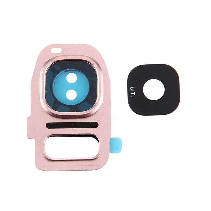 For Galaxy S7 / G930 10pcs Rear Camera Lens Cover + Flashlight Bracker (Rose Gold)
