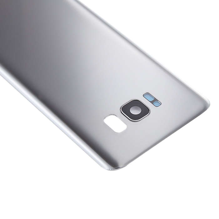 For Galaxy S8 / G950 Battery Back Cover with Camera Lens Cover & Adhesive (Silver)