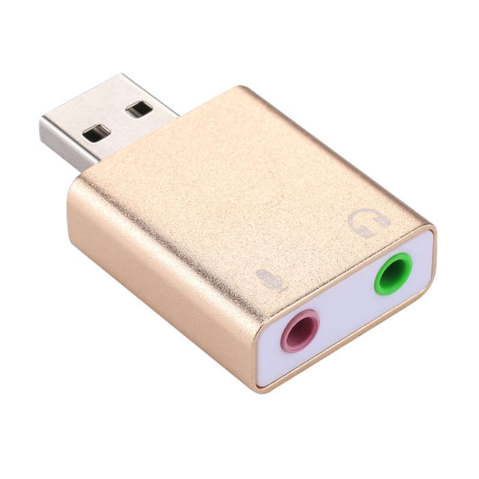 Aluminum Shell 3.5mm Jack External USB Sound Card HIFI Magic Voice 7.1 Channel Adapter Free Drive...
