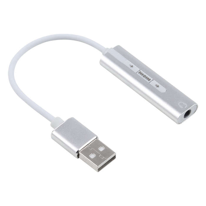 Aluminum Shell 3.5mm Jack External USB Sound Card HIFI Magic Voice 7.1 Channel Adapter Free Drive...