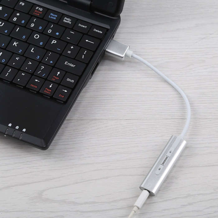 Aluminum Shell 3.5mm Jack External USB Sound Card HIFI Magic Voice 7.1 Channel Adapter Free Drive...