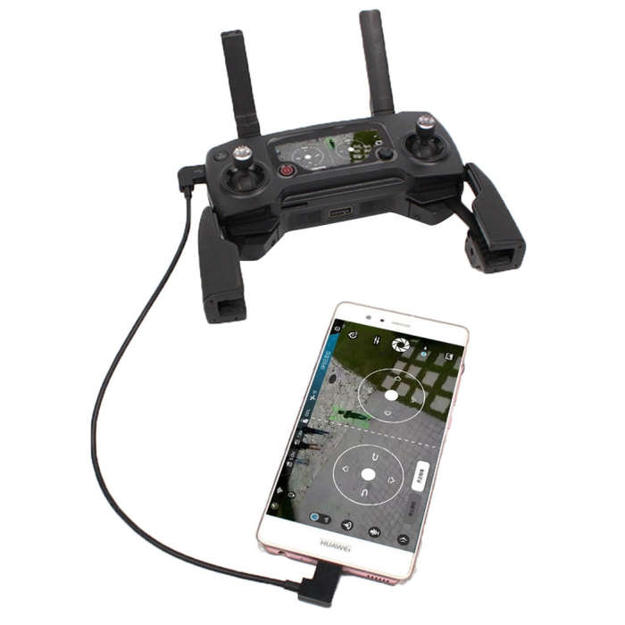 30cm Micro USB to USB-C / Type-C Converting Data Cable Connector for DJI MAVIC PRO & SPARK Remote...