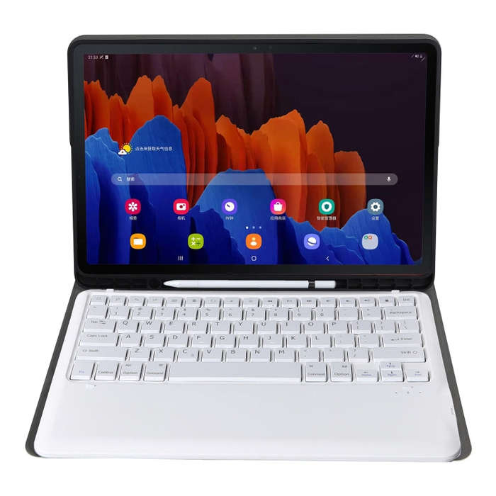 A970B Detachable Bluetooth Keyboard Ultrathin Horizontal Flip Leather Tablet Case with Pen Slot f...