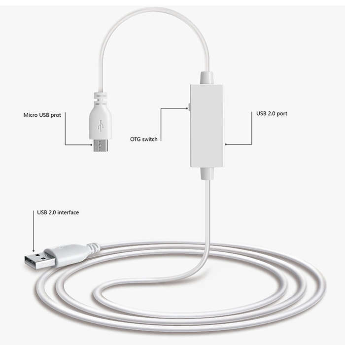 OTG-Y-03 USB 2.0 Male to Micro USB Male + USB Female OTG Charging Data Cable for Android Phones /...