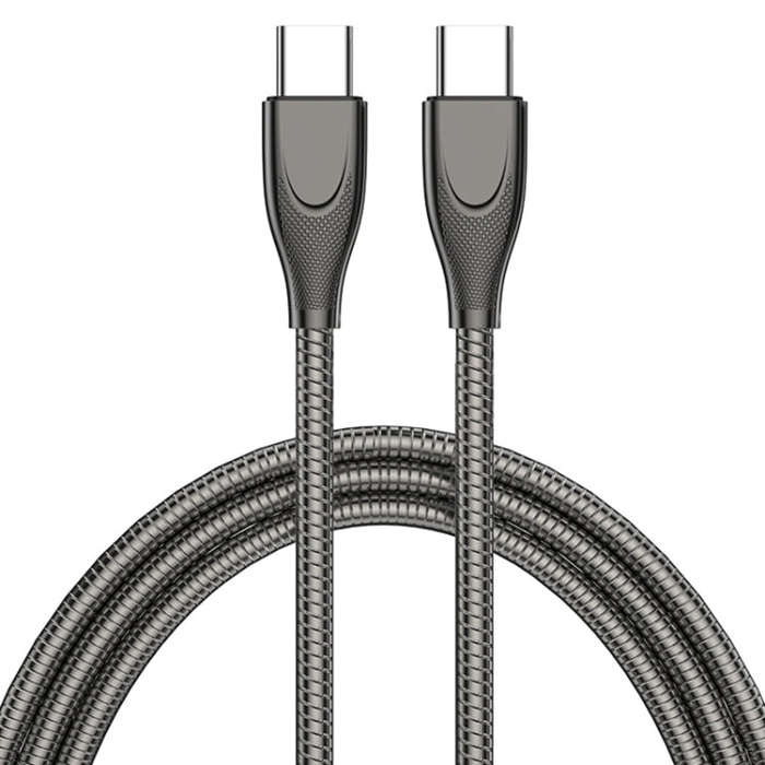 ADC-009 USB-C / Type-C to USB-C / Type-C Zinc Alloy Hose Fast Charging Data Cable, Cable Length: ...