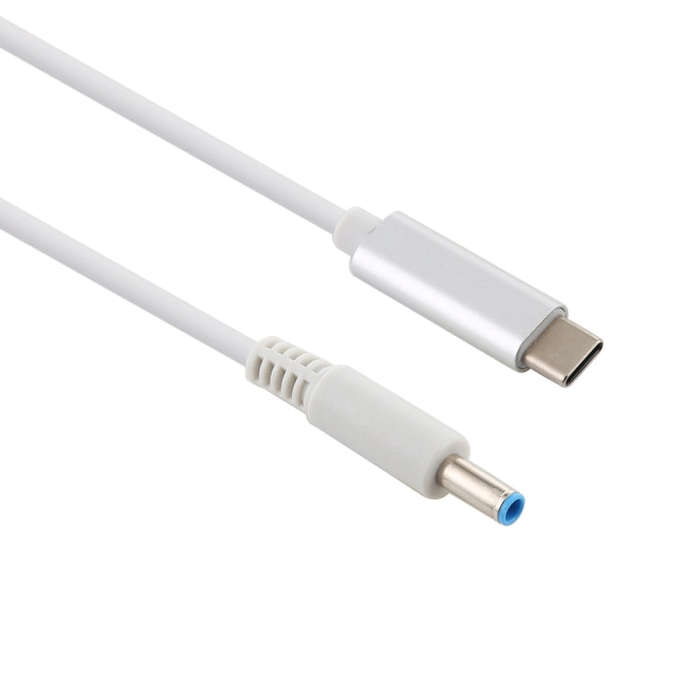 For HP USB-C / Type-C to 4.5 x 3.0mm Laptop Power Charging Cable, Cable Length: about 1.5m(White)