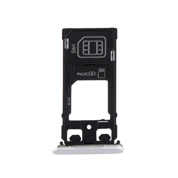 SIM Card Tray + Micro SD / SIM Card Tray + Card Slot Port Dust Plug for Sony Xperia X (Dual SIM V...