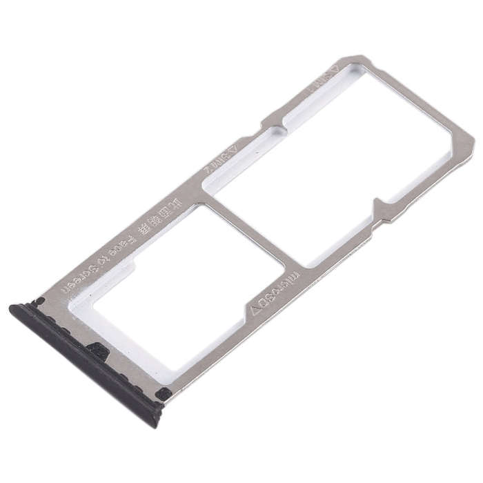 For OPPO A77 2 x SIM Card Tray + Micro SD Card Tray (Black)
