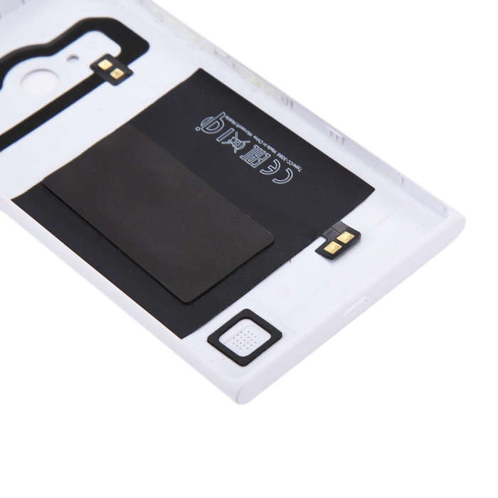 Solid Color NFC Battery Back Cover for Nokia Lumia 735 (White)