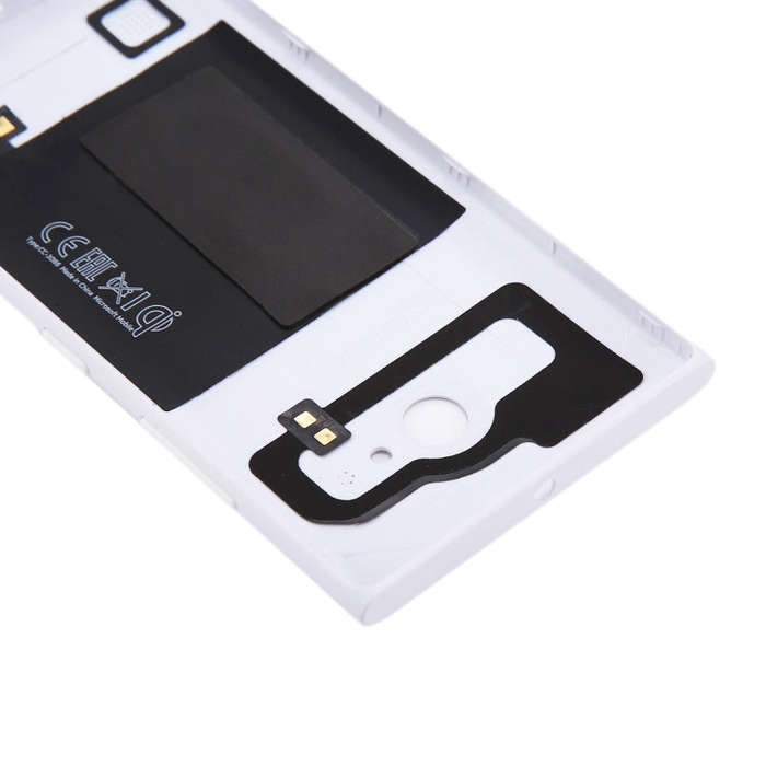 Solid Color NFC Battery Back Cover for Nokia Lumia 735 (White)