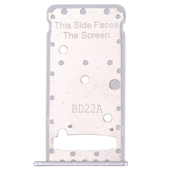 For Huawei Enjoy 7 Plus / Y7 Prime SIM Card Tray & SIM / Micro SD Card Tray(Silver)
