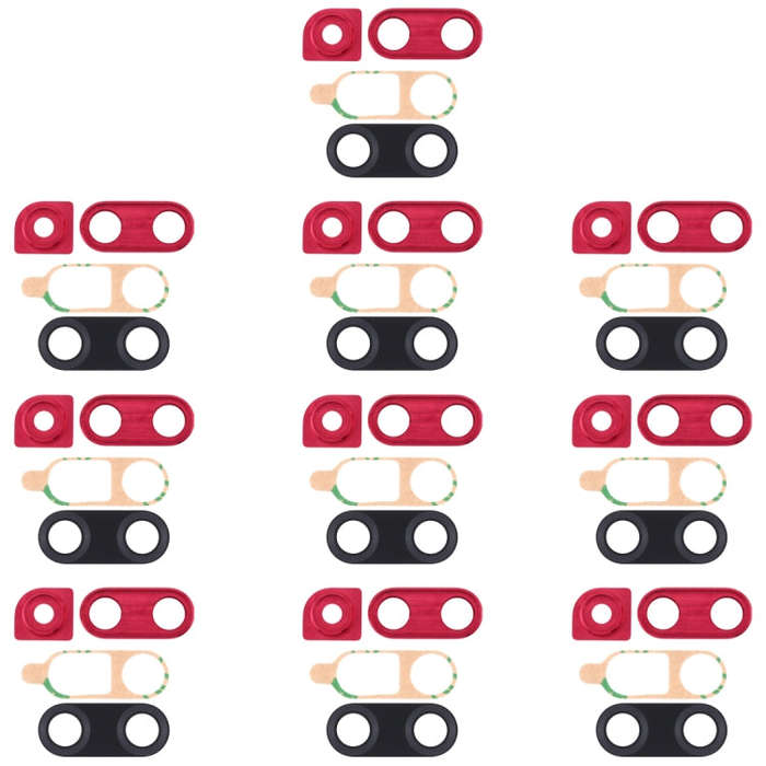 For Huawei Nova 4 10pcs Camera Lens Cover (Red)