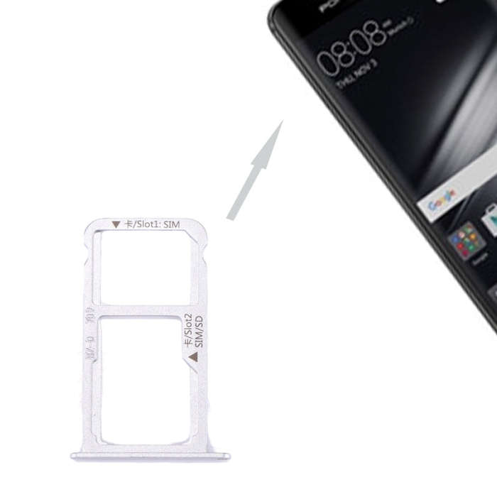 For Huawei Mate 9 SIM Card Tray & SIM / Micro SD Card Tray(White)