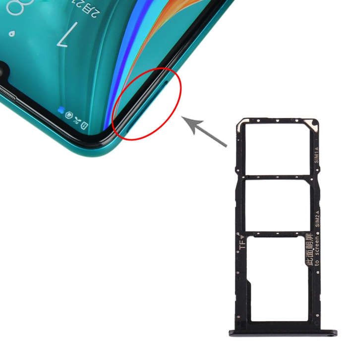 SIM Card Tray + SIM Card Tray + Micro SD Card Tray for Huawei Enjoy 10e / Honor Play 9A (Black)