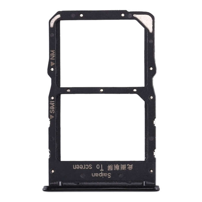 SIM Card Tray + NM Card Tray for Huawei Nova 5z / Nova 5i Pro (Black)
