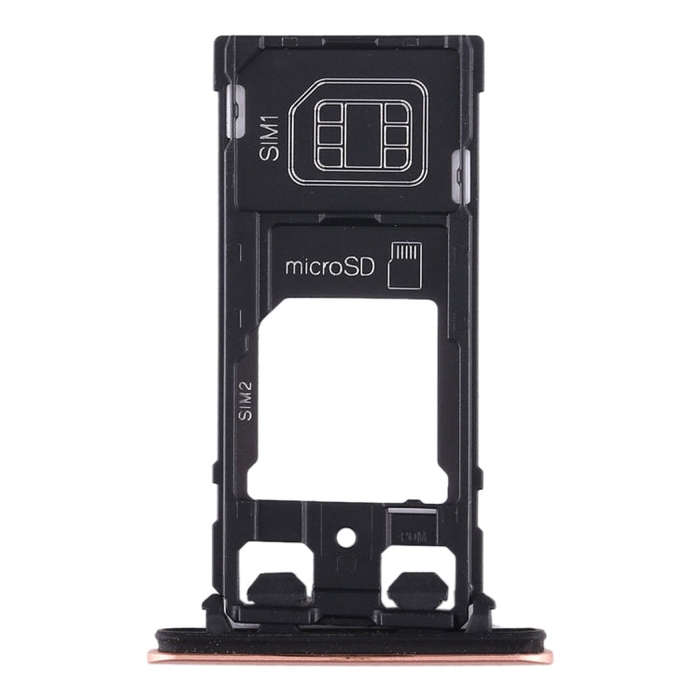 SIM Card Tray + SIM Card Tray + Micro SD Card Tray for Sony Xperia XZ2 Compact(Brown)